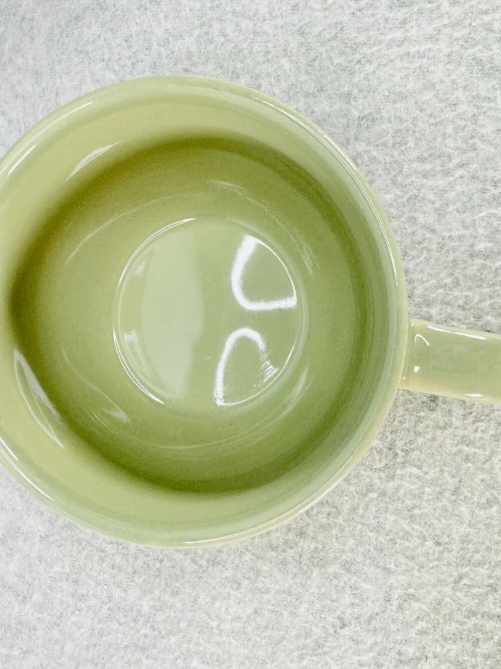 Pier 1 Tea For One Stoneware Stacking Cup and Teapot w Lid Green